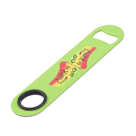 Sei ein Hippie Thunder_Cove Speed Flaschenöffner (Rückseite Schrägansicht)