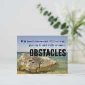 Sei ein Hund: Lass keine Hindernisse, die deinen W Postkarte (Stehend Vorderseite)