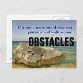 Sei ein Hund: Lass keine Hindernisse, die deinen W Postkarte (Vorne/Hinten)