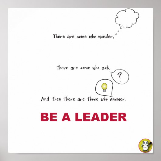 Sei ein LEADER-Poster Poster (Vorne)