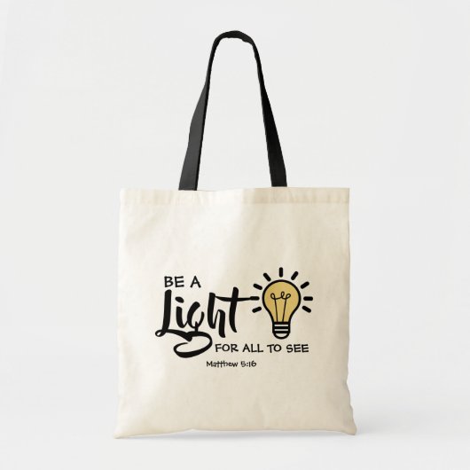 Sei ein leichtes Matthew 5:16 Tote Bag Tragetasche (Vorne)