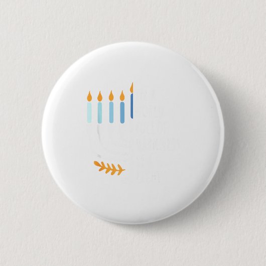 Sei ein Licht Frohes Chanukka Menora jüdisches Ges Button (Vorderseite)