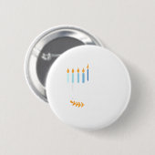 Sei ein Licht Frohes Chanukka Menora jüdisches Ges Button (Vorne & Hinten)