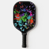 "Sei ein Löwe" ein schwarzes Paint Pickleball Padd Schläger (Rückseite)