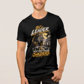 Sei ein Löwe mit Krone Schachkönig Design Tri-Blend Shirt (Vorderseite)
