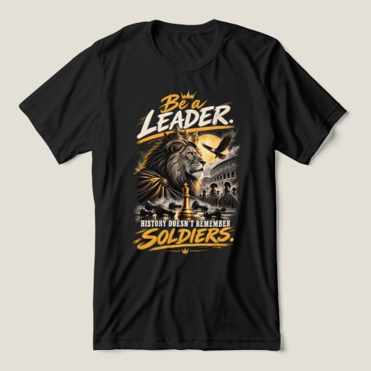Sei ein Löwe mit Krone Schachkönig Design Tri-Blend Shirt (Design Vorderseite)