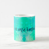 Sei ein Meerjungfrau Aqua Blue Mosaic Muster Kaffeetasse (Mittel)