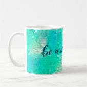Sei ein Meerjungfrau Aqua Blue Mosaic Muster Kaffeetasse (Links)