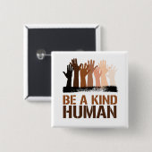 Sei ein Mensch Button (Vorne & Hinten)