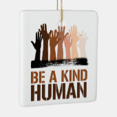 Sei ein Mensch Keramikornament (Rechts)