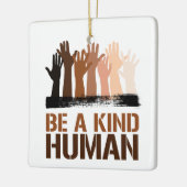 Sei ein Mensch Keramikornament (Links)