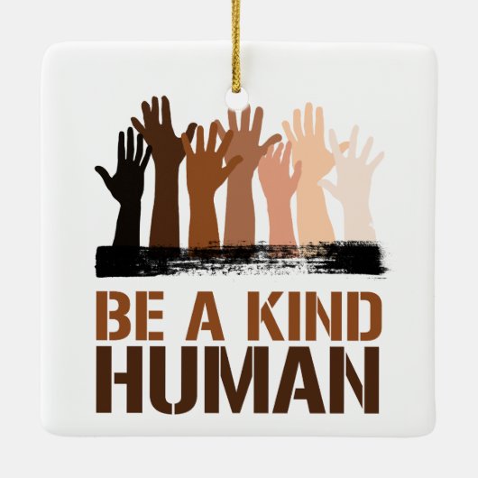 Sei ein Mensch Keramikornament (Rückseite)
