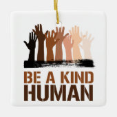 Sei ein Mensch Keramikornament (Vorderseite)