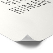 Sei ein netter Mensch Freundlichkeitsspruch Schwar Poster (Ecke)