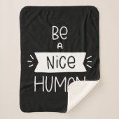 Sei ein netter Mensch Sherpadecke (Vorderseite)