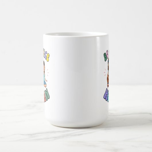 Sei ein netter Retro Groovy Hippie Vibe Kaffeetasse (Mittel)