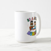 Sei ein netter Retro Groovy Hippie Vibe Kaffeetasse (VorderseiteRechts)