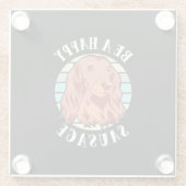 Sei ein Niedlicher Wursthund Glasuntersetzer (Rückseite)