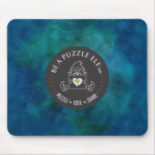Sei ein Puzzle-Elf — Wasserflasche / Trinkbecher Mousepad (Vorne)