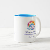 Sei ein Regenbogen 2 Zweifarbige Tasse (VorderseiteRechts)