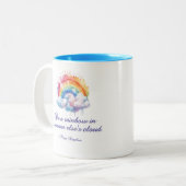 Sei ein Regenbogen 2 Zweifarbige Tasse (Vorderseite Links)