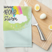 Sei ein Regenbogen | NIEDLICH | Farblich | Positiv Geschirrtuch (Viertel Falte)