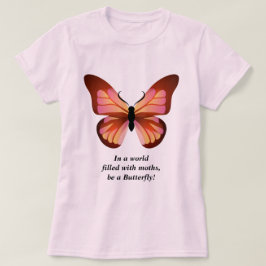 Sei ein Schmetterling, rosa, schwarz grafisch T-Shirt