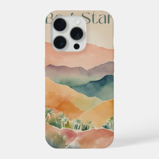 Sei ein Star Wasserfarben-Landschaft Ästhetik iPho iPhone 15 Pro Hülle