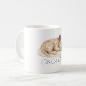Sei ein Träumer Hund Kaffeetasse (Vorderseite Links)