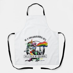 Sei ein Unicornasaurus Rex auf einem Feld von Einh Schürze