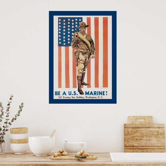Sei ein US-Marine! Poster (Küche)