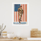 Sei ein US-Marine! Poster (Küche)