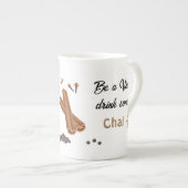 Sei ein Vibe trinken Chai Cup Porzellantasse (Vorderseite Rechts)