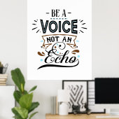 Sei ein Voice Inspiration Word Art Poster (Heimbüro)