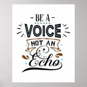 Sei ein Voice Inspiration Word Art Poster (Vorne)