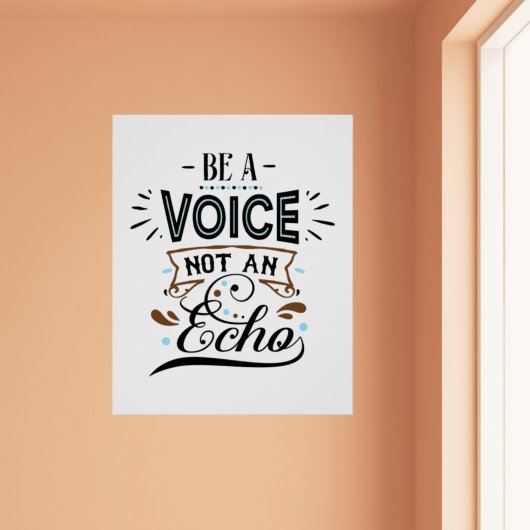 Sei ein Voice Inspiration Word Art Poster