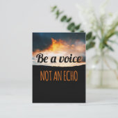 Sei ein Voice-Zitat Postkarte (Stehend Vorderseite)