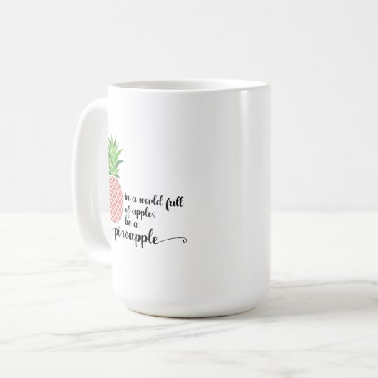 Sei eine Ananas-Tasse Kaffeetasse (Vorderseite Links)