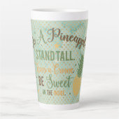 Sei eine Ananas-Typografie Milchtasse (Vorderseite)