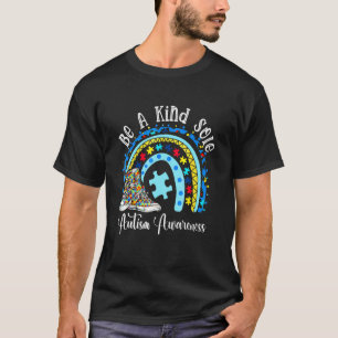 Sei eine freundliche Seele Autismusrisiko Regenbog T-Shirt