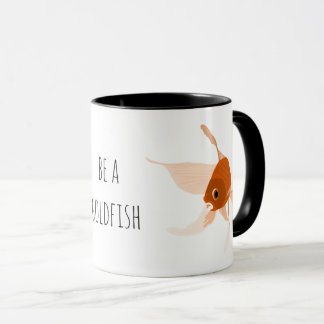 sei eine Goldfisch Orange Schwarz Illustration Tasse