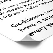 Sei eine Göttin, habe eine Mammogramm-Weingöttin B Poster (Ecke)