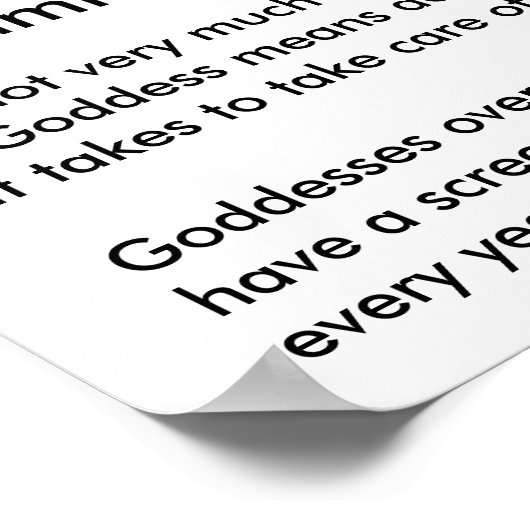 Sei eine Göttin, habe eine Mammogramm-Weingöttin B Poster (Ecke)