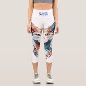 Sei eine Katze Capri Leggings (Vorderseite)