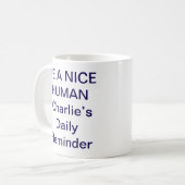 Sei-eine-nette-Person-Tasse – Trendiger-positiver- Kaffeetasse (Vorderseite Links)