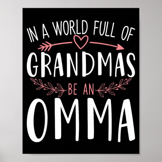 Sei eine Omma-Frau in einer Welt voller Omas Poster (Vorne)