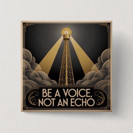 Sei eine Stimme, kein Echo Button (Vorderseite)
