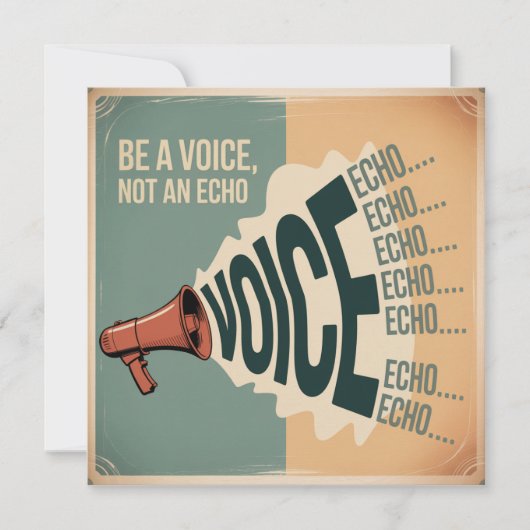 Sei eine Stimme, kein Echo Einladung (Vorderseite)