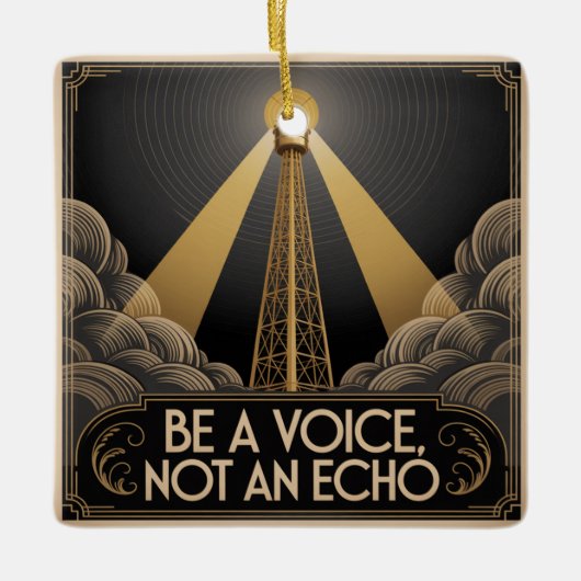 Sei eine Stimme, kein Echo Keramikornament (Vorderseite)