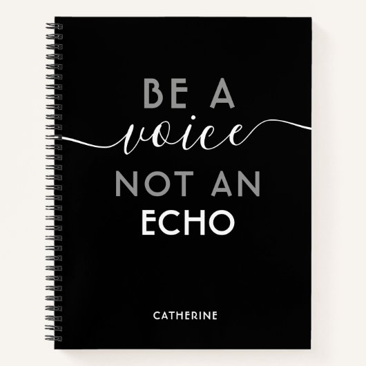 Sei eine Stimme, kein Echo-Personalisierter Name Notizblock (Vorderseite)